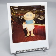 VINTAGE PHOTO / POLAROID: KID W/ TOMMY FROM RUGRATS Mascot (Nickelodeon) VTG