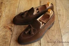 Loake 1880 Brown Tassell Suede Shoes Loafers Mens UK 7 F EU 41