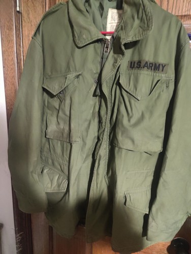 VTG US ARMY M Field Jacket Coat Cold Weather Mans DSA100-73-C-1022 Vietnam 73 M - Picture 3 of 16