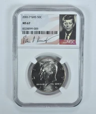 2006-P SMS Kennedy Half Dollar MS67 NGC Special Label