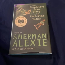 SIGNED Absolutely True Diary of a Part-Time Indian Sherman Alexie Hardcover 