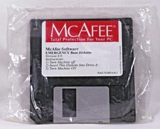 McAfee Software EMERGENCY Boot Diskette Vr 4.0 Floppy 1998 Vintage NEW Sealed