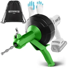 drain snake [25 FT] - Auto Feed - Ideal plumbing snake for sink and drain unb...