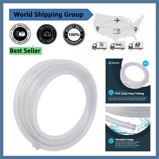 Compliant 10ft PVC Clear Tubing - 1/2" ID for Water  Chemical Use