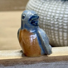 Vintage Rosemeade Mini Miniature Bluebird Figurine 1.25” tall RARE