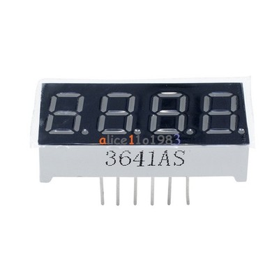 5pcs 0.36inch 7 segment 4 digit common cathode 0.36'' red LED digital display #lk