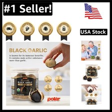 Organic Black Garlic 5 oz - Whole Easy Peel Bulbs, Chemical-Free  Ready to Eat