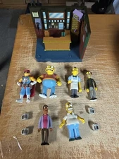 The Simpsons Playmates Moe’s tavern Homer Carl Barney Play Sets Figures Lot