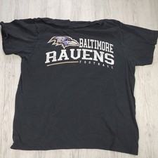 Baltimore Ravens Football Graphic T-Shirt Reebok Size 2XL NFL Tee Black Unisex