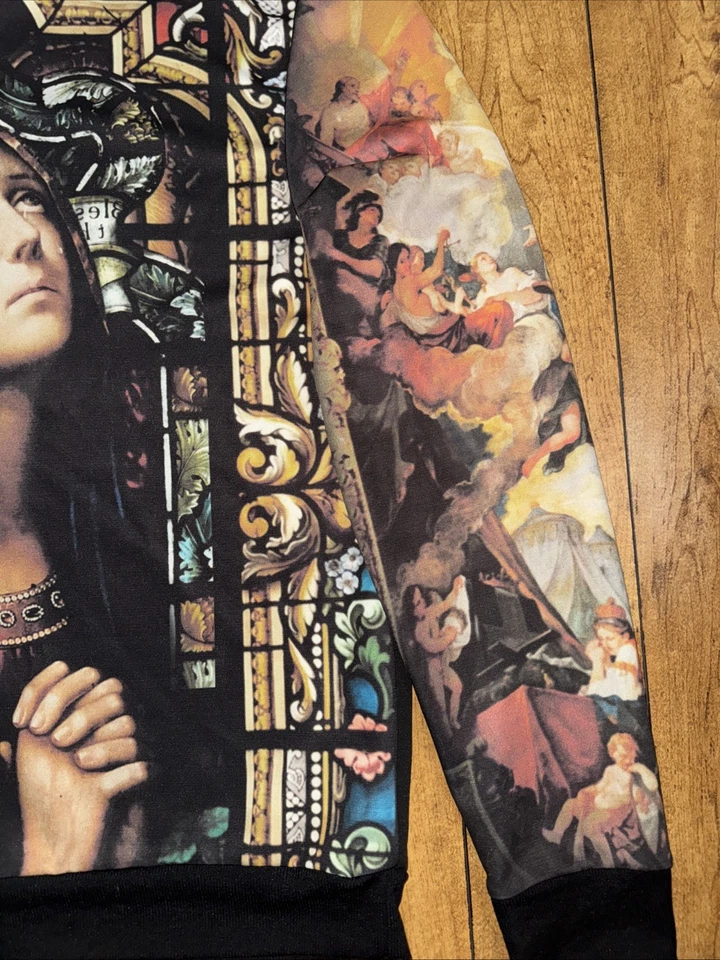 Topman 彩色玻璃 Jesus Mother Theresa 圆领运动衫男式中号 — 第 4/4 张图片