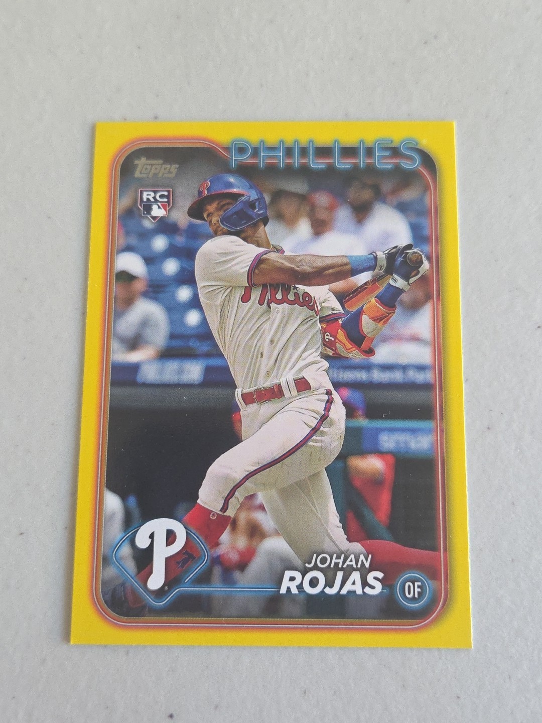 2024 Topps Series 1 Johan Rojas Yellow Rookie #209 Phillies RC