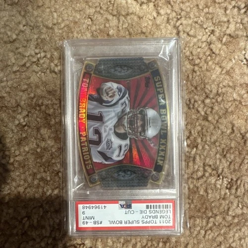 2011 Topps Super Bowl Giveaway Die-Cut Mini Tom Brady #SB-49 PSA 9 Patriots