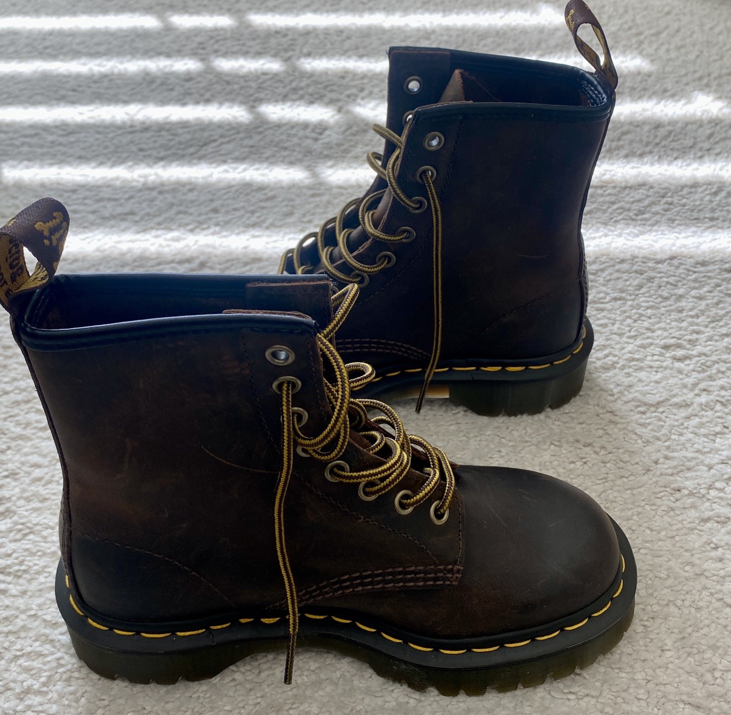 Dr. Martens Doc England Rare 90's Vintage Brown 1460 Boots Women’s US 6 - READ thumbnail 6