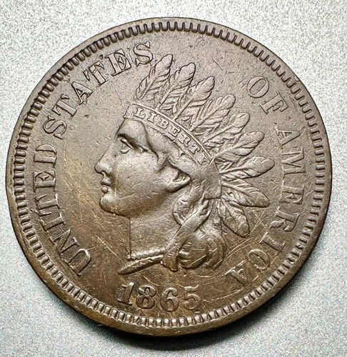 1865  FANCY 5 INDIAN CENT   XF DETAILS   BETTER DATE #1179