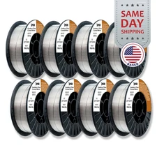 (8 x 10-Lb Spools) E71T-11 .030" Flux Core Welding Wire - Gasless Mild Steel MIG