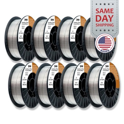 (8 x 10-Lb Spools) E71T-11 .030'' Flux Core Welding Wire - Gasless Mild Steel MIG