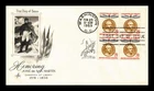 US COVER SAN MARTIN CHAMPION OF LIBERTY FIRST DAY ISSUE BLOCK OF 4 ARTCRAFT