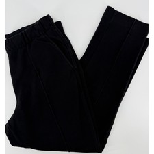 Everlane Dream Pant Black Cotton Modal Pintuck Elastic Waist Trousers Size S
