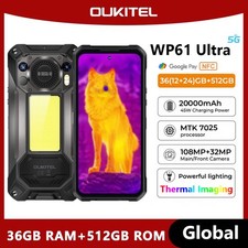 Oukitel WP61 Ultra 5G Thermal imaging Rugged Phone 6.78'' 20000mAh 108MP 512GB