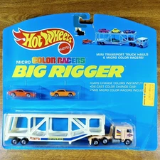 Hot Wheels Micro Color Racers Big Rigger Kenworth Hauler Blackwall Malaysia 1989