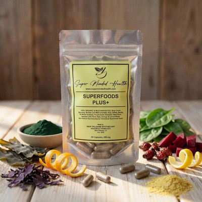 SuperFoods Plus+ Capsules | 12-Ingredient Organic Whole-Food Formula | 650mg