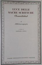 luce delle sacre scritture tantraloka [Hardcover] [Jan 01, 1972] abhinavagupta