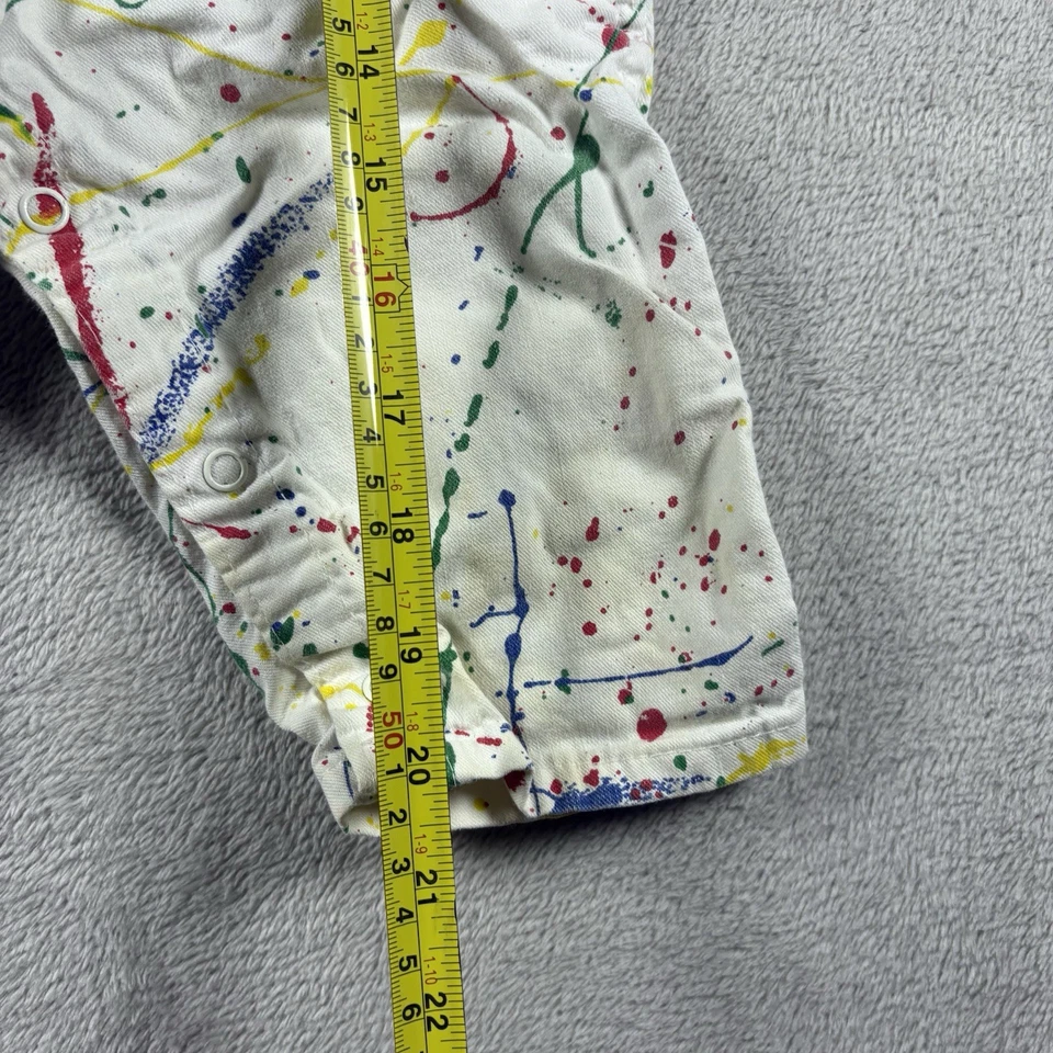 Mono de Colección Osh Kosh B"Gosh Pintura Salpicaduras Color Blanco Talla 12 Meses #2B Foto 3 de 4