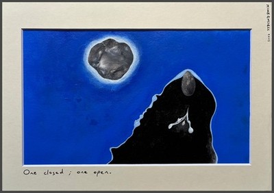 Original Gemälde von Mike Russell. Eine geschlossen; eine offen.