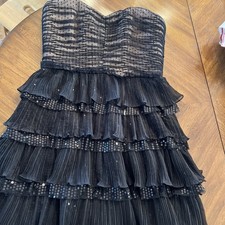 Nine West Black Tulle Sequin Party Dress 