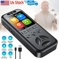 128GB Digital Audio Voice Dictaphone Activated Recorder MP3 Player Rechargeable