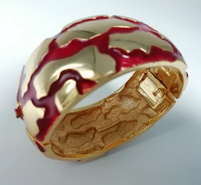 BRACELET MANCHETTE RIGIDE signé BALENCIAGA BIJOU COUTURE - Photo 1/4