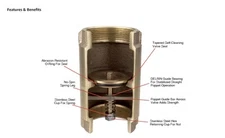 MFG CVNL100 1" No-Lead Brass Check Valve 700 Series 1"