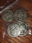 silver quarters lot of 4. Mixed Lot of 1940's US Quarters.