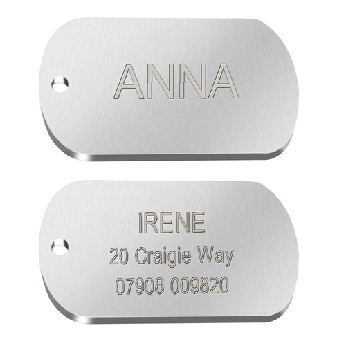 Personalized Dog Tags Identity Pet Name Phone Address ID Stainless Steel - Picture 2 of 9
