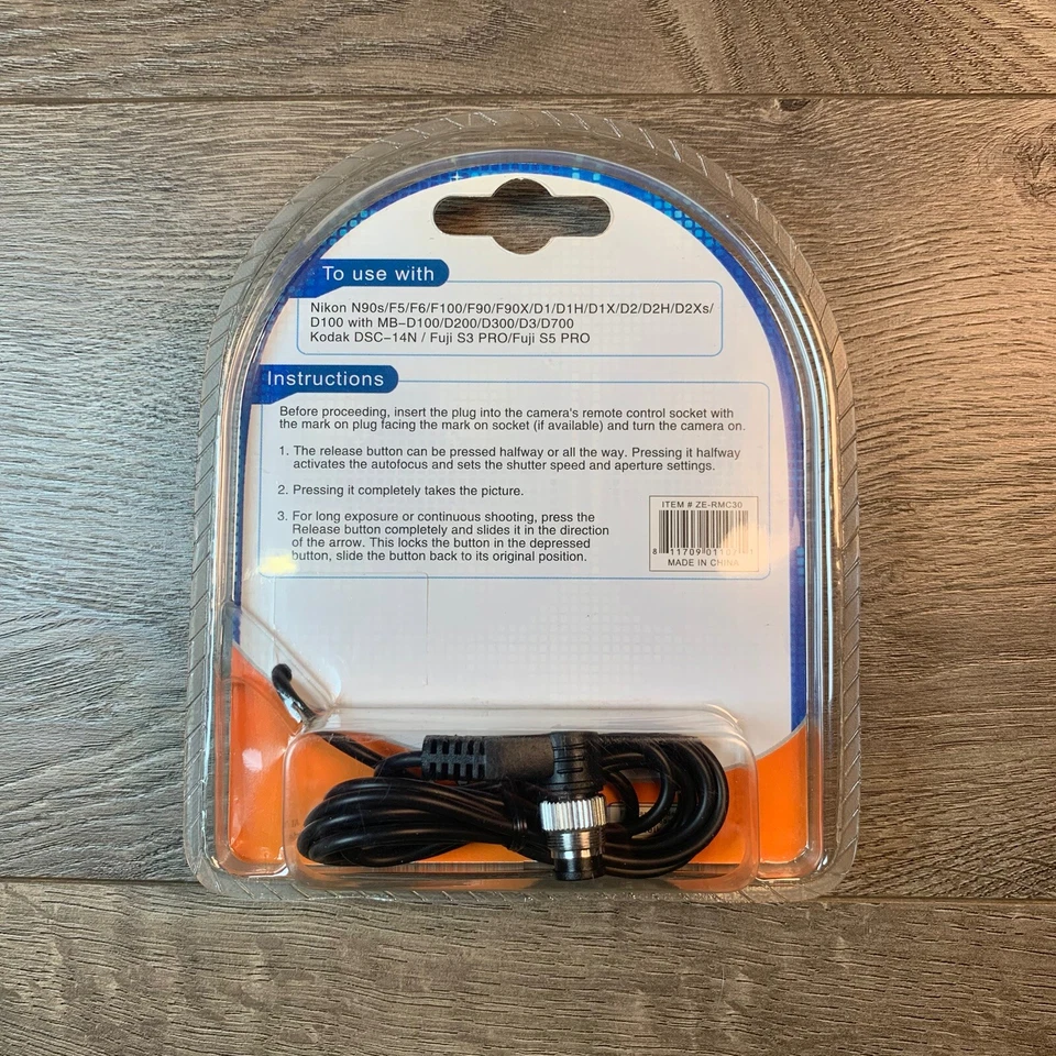 Zeikos ZE-RMC30 Remote Switch for Nikon Digital SLR Pro Cameras ZE-RMC30 - Image 2 of 2