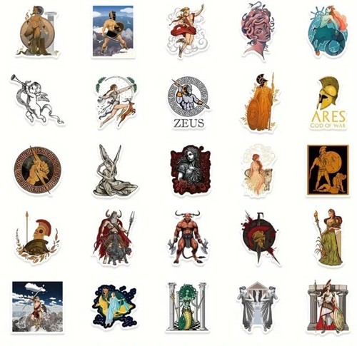 10pcs Greek Mythology Stickers- Scrapbooking Journaling Diary - Picture 5 of 5