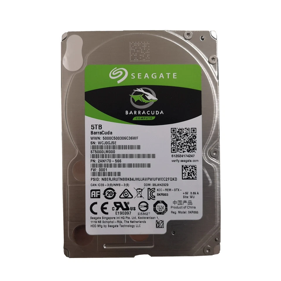 Seagate BarraCuda 5TB ST5000LM000 5400RPM SATA 2.5" Laptop HDD Hard Drive - Image 2 of 4