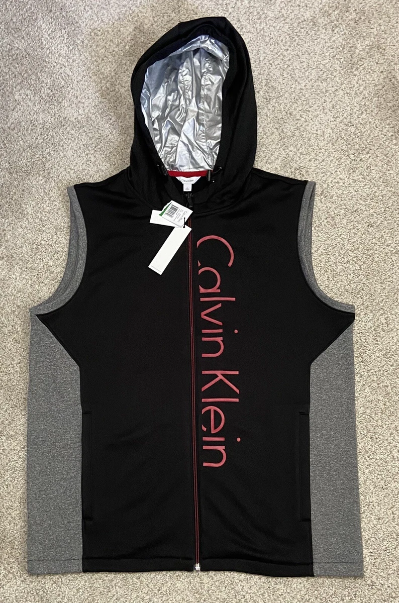Calvin Klein Sport Performance vest NWT Black red size large Logo