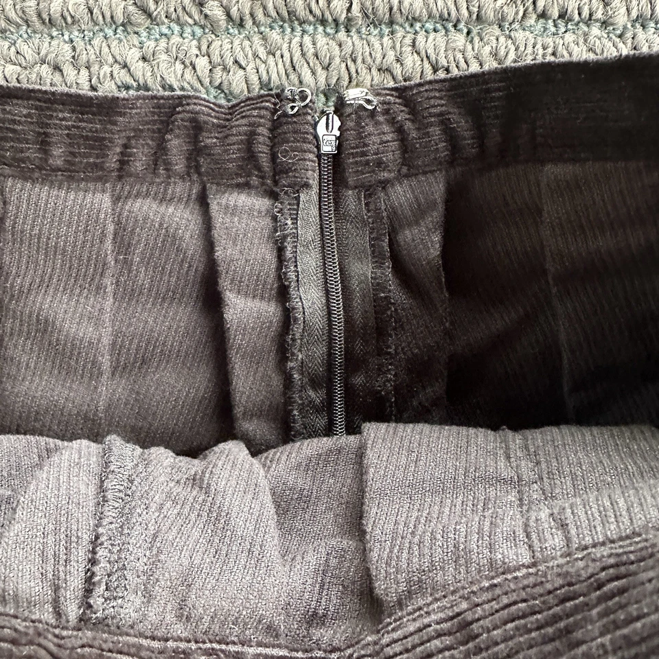 Black Mini Skirt Corduroy Pleated Flare Juniors Sz 5 High-Rise Zipper SO - Image 2 of 4