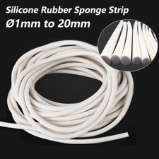 Silicone Rubber Foamed Seal Strip Ø1mm-20mm Round Sponge Cord Sealing Waterproof