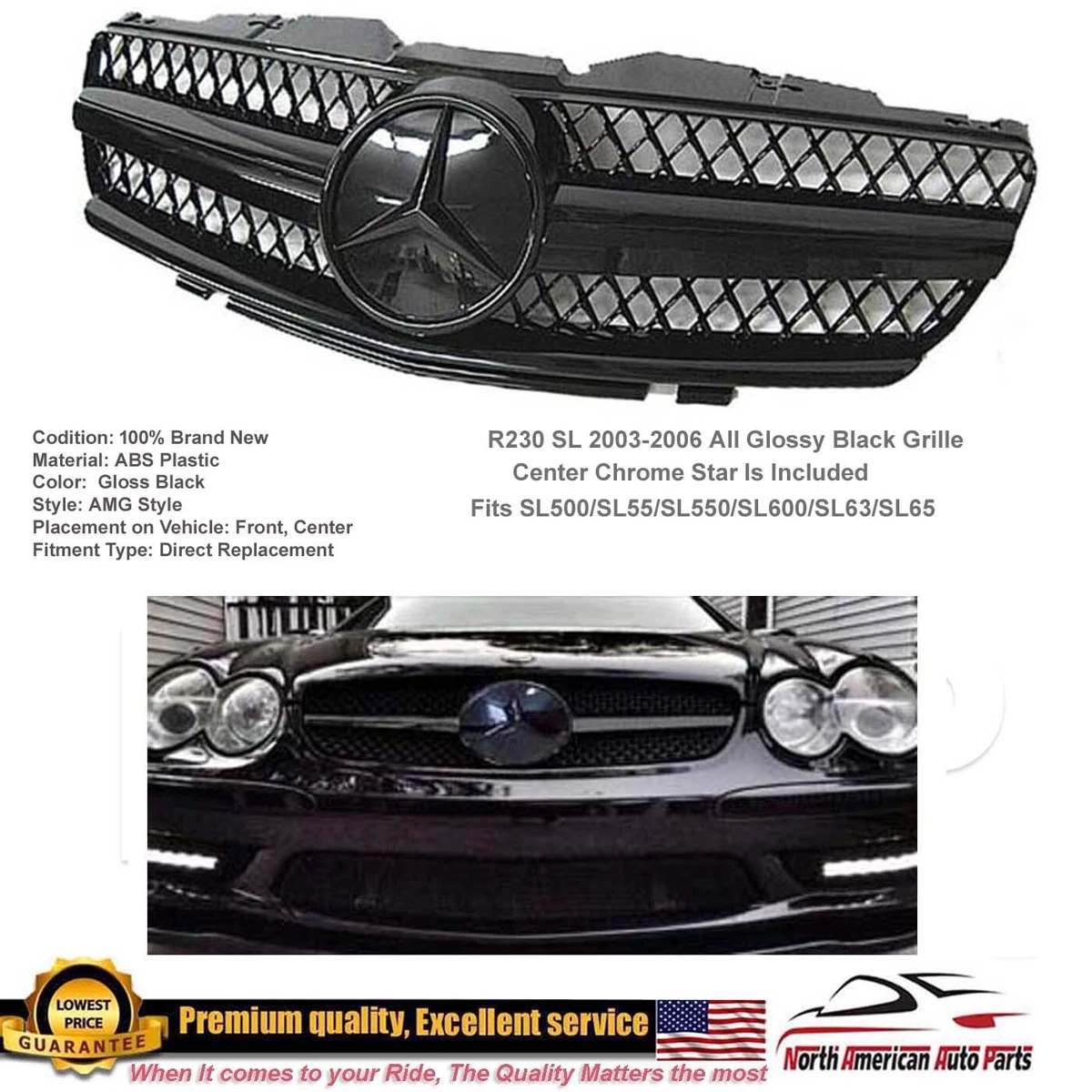 Exterior Parts & Accessories for 2004 for Mercedes-Benz SL500 for