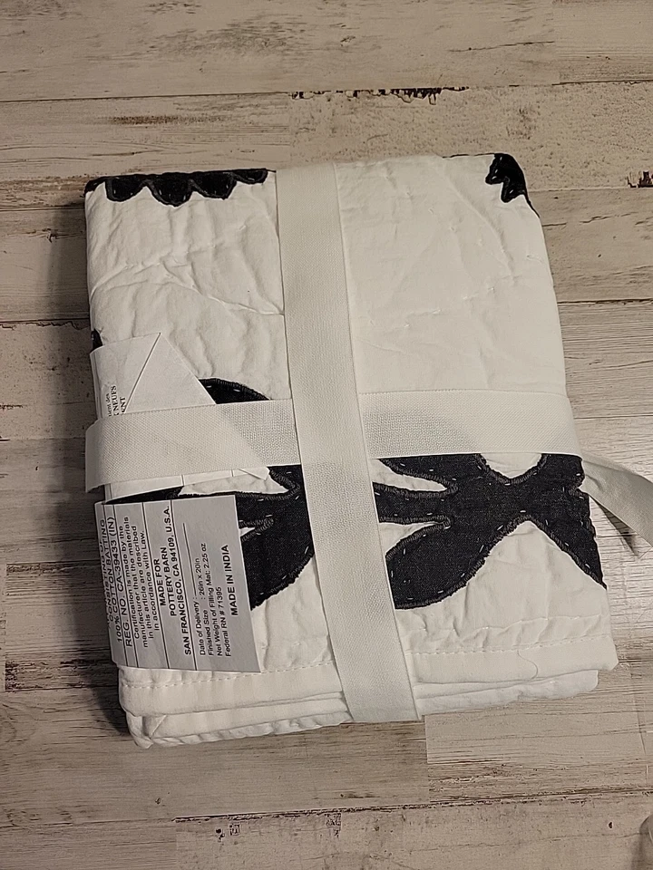 Pottery Barn Lilo Handcrafted Cotton Sham King - Juego de 2 carbón Foto 2 de 3