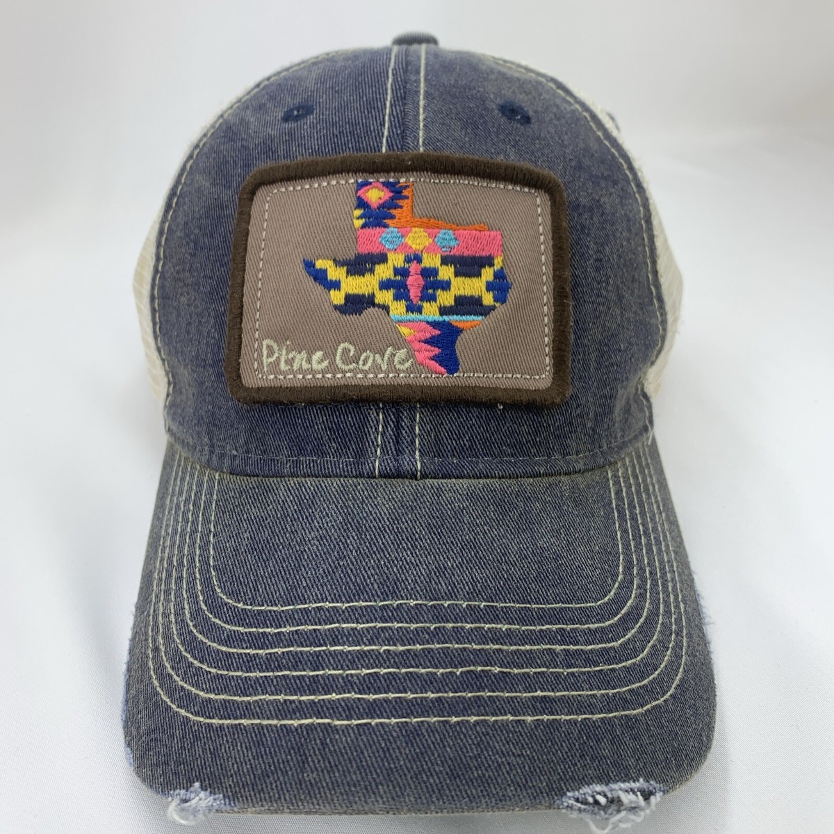 Pine Cove Blue and Red with‎ White Leave Snapback Hat Realtree AmeriBass II Trucker Hat – Colosseum Athletics main image 2