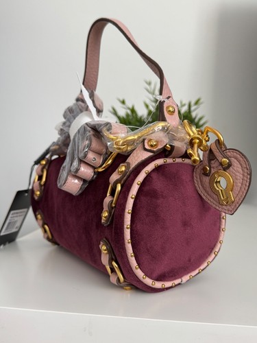 Juicy Couture UK Exclusive Heritage Tawny Port & Pink Twig Dog Barrel Bag - Picture 13 of 14