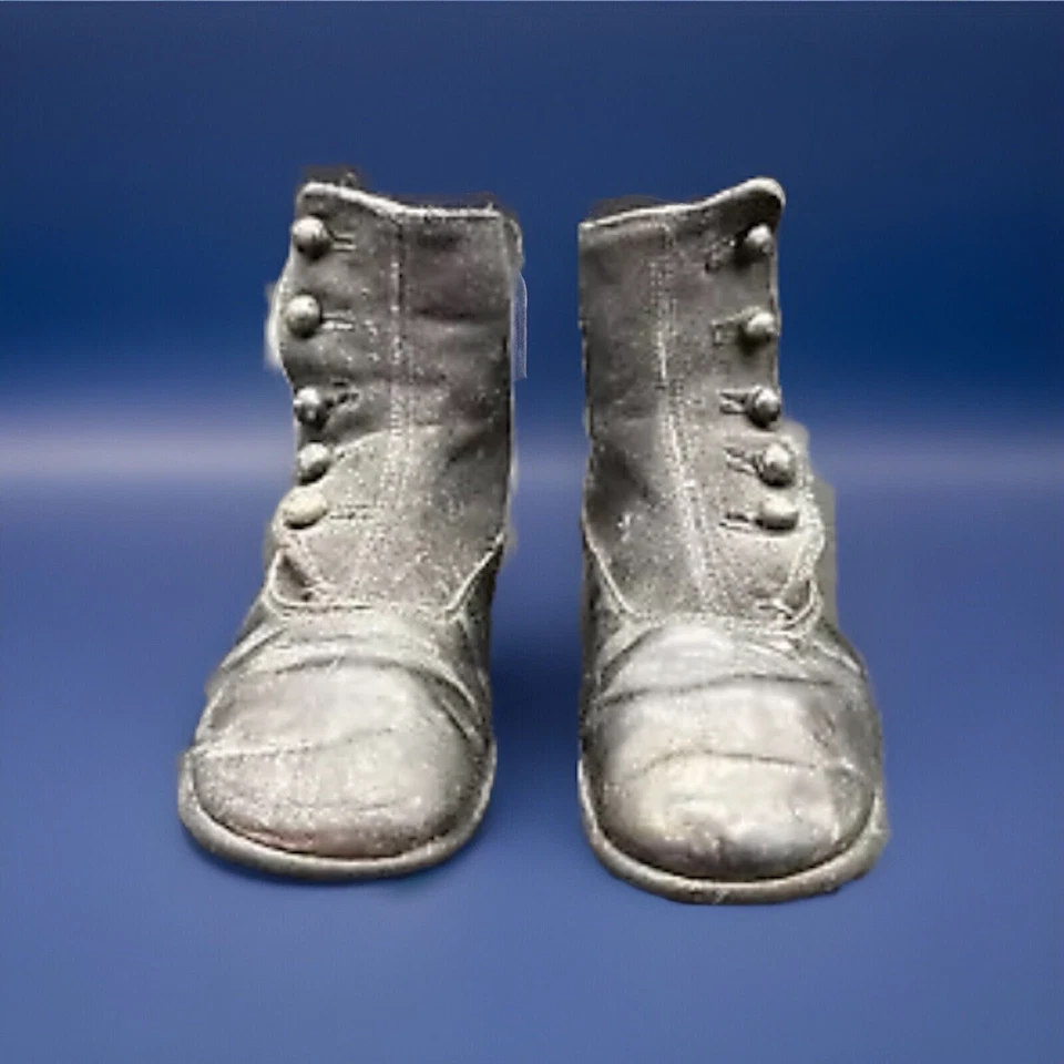 Antique Kids VICTORIAN  Boots Leather Dark Brown; Cobbling - Image 2 of 4