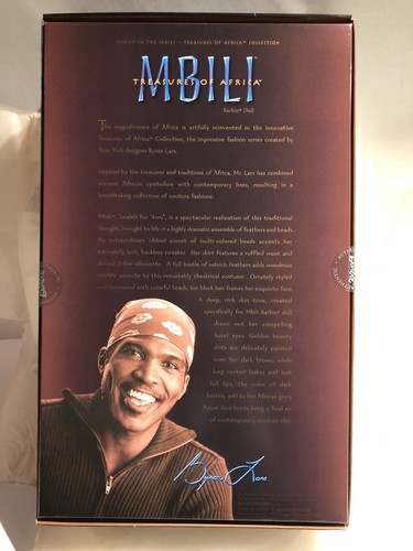 Byron Lars MBILI Barbie Doll Treasures of Africa Limited Edition 2002 Mattel NEW - Picture 4 of 9