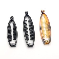 12pcs Fashion Plastic Banana Fish Clips Hair Claw Ponytail Holder 80mm 10mm