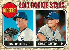 2017 Topps Heritage #83 Grant Dayton Jose De Leon DODGERS RC