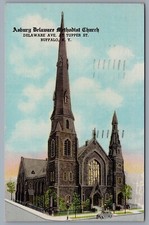 1949 Asbury Delaware Methodist Church Buffalo New York Vintage Postcard 1222