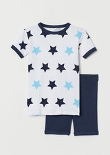NWT H M Boy Short Pajamas Set. Stars Design     6Y Snug Fit Free Shipping